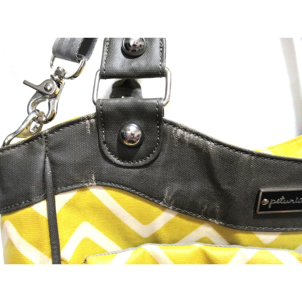 Petunia Pickle Bottom Yellow Canvas Baby Diaper Bag Unisex